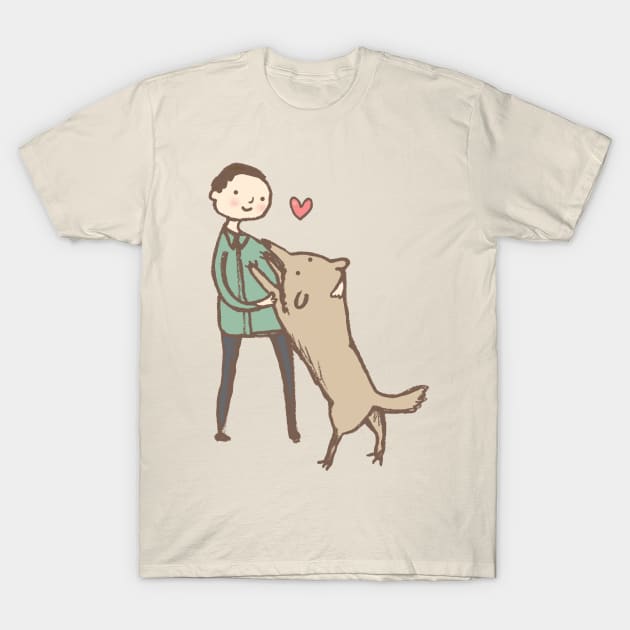 Man & Dog T-Shirt by Sophie Corrigan